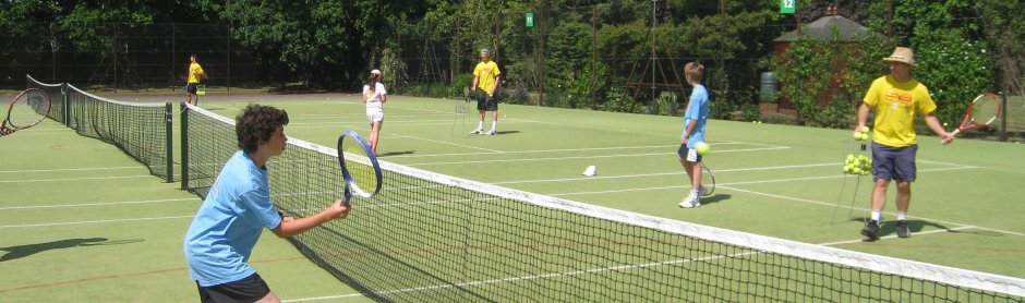 All action at the London tennis camp