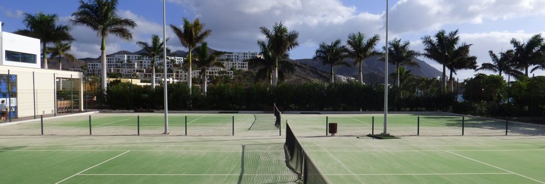 The tennis courts at Playitas Resort