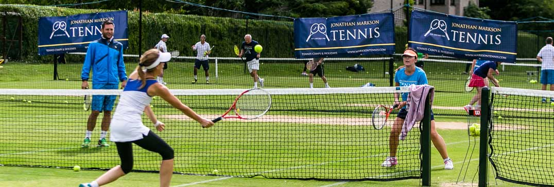 Adult players on grass courts of Oxford