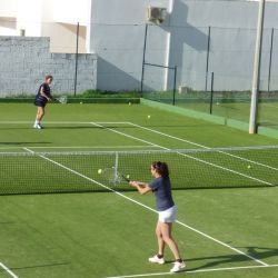 Improver tennis group drill, Algarve