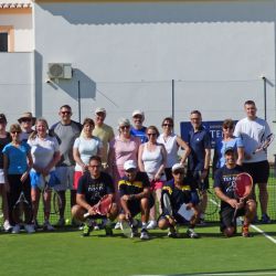 Tennis group in the sun, Algarve