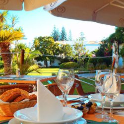 Breakfast on the terrace before tennis, Algarve