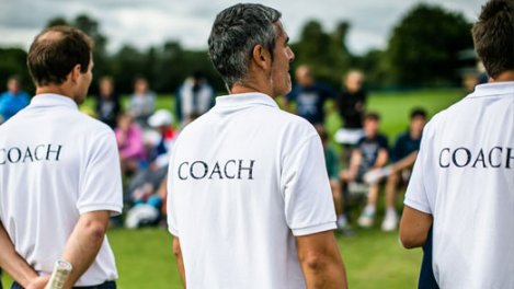 Tennis coaches at the tennis camp