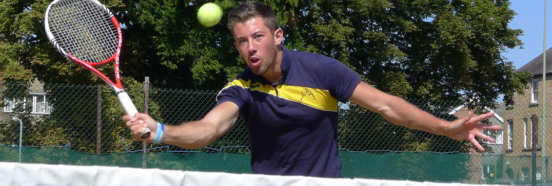 Tennis technique drill with tennis coach