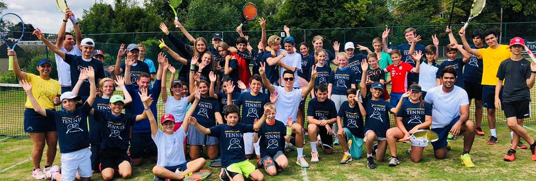 Oxford Tennis Camp players and coaches