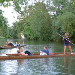 Punting in Oxford at the Residential Tennis Camp