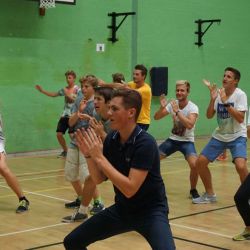 Jugadores que disfrutan de la clase de Zumba