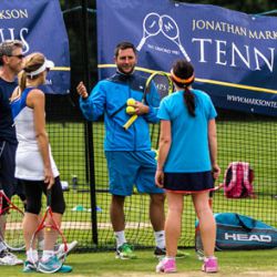 Professional adult tennis coaching group