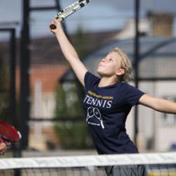 Tennis Clinic in Oxford, Girl tennis player